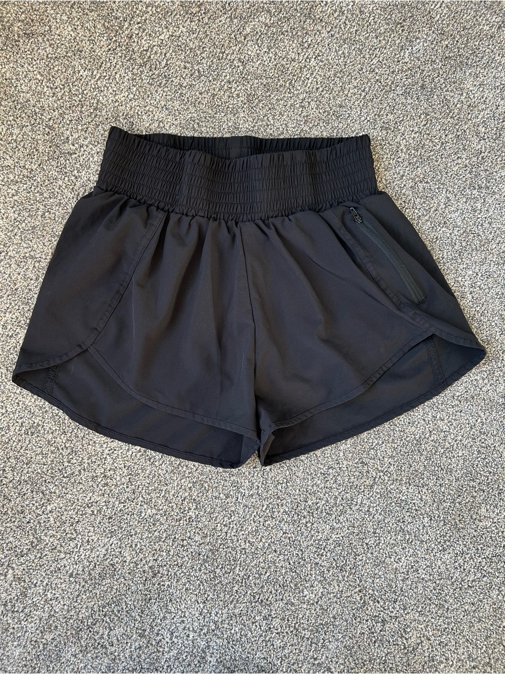 Women’s Black High-Waist Athletic Shorts